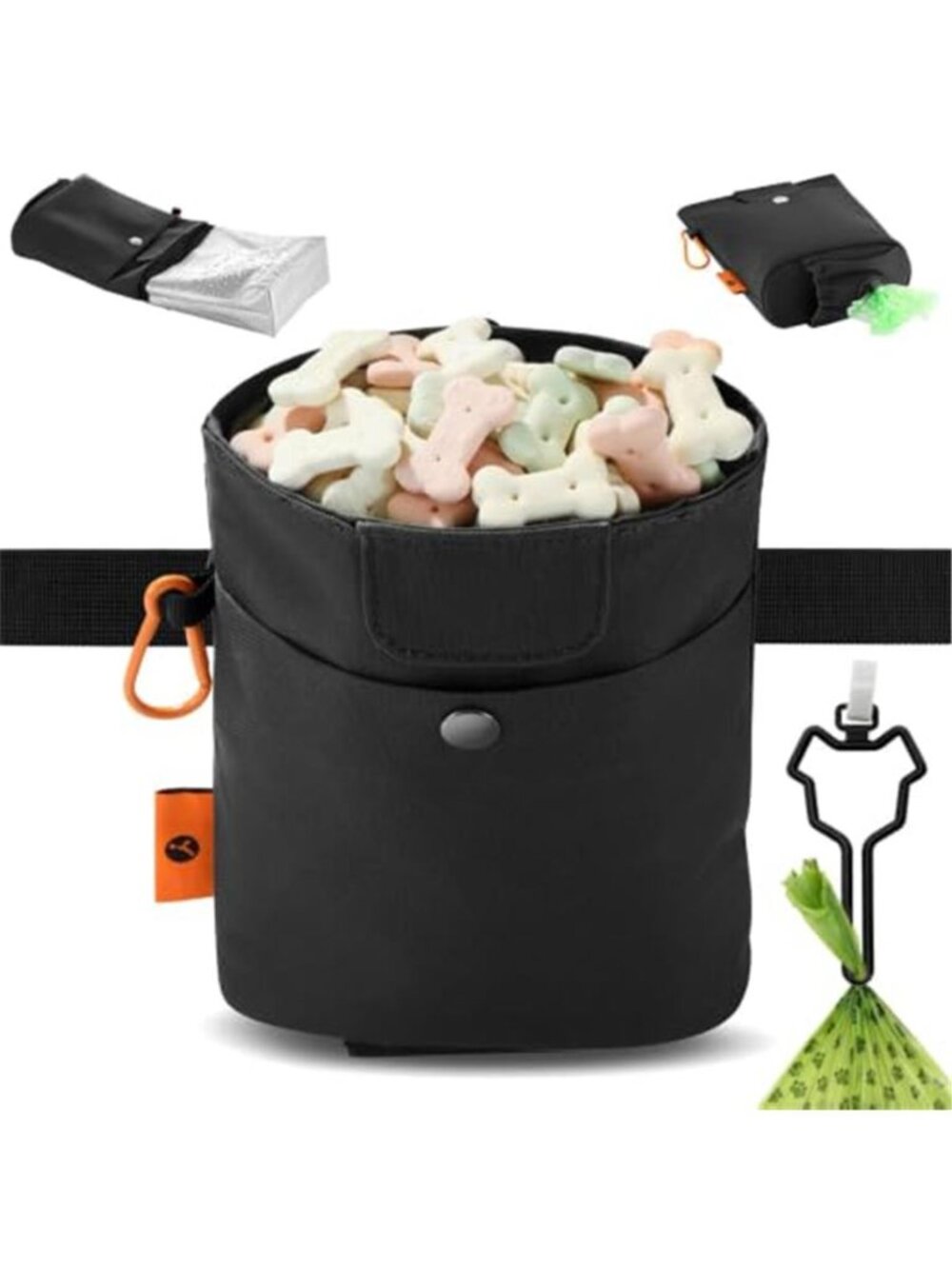 Dog Treat Pouch with Washable Lining 4 Cup Training Bag Outdoor